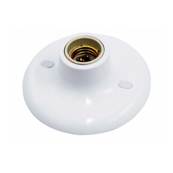 Plafon Sobrepor Redondo 100W para Lâmpada com Soquete E27 Porcelana Branco
