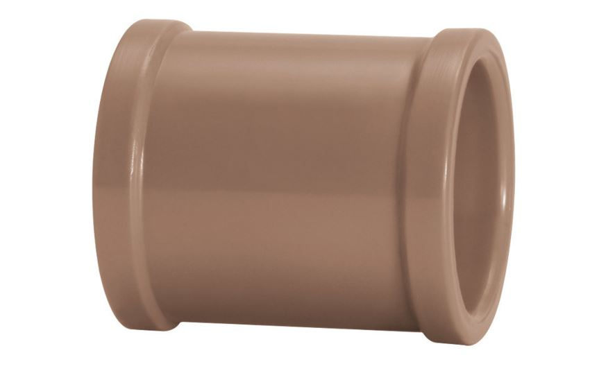Luva PVC Soldável 40 mm Classe 15 Marrom Água Fria
