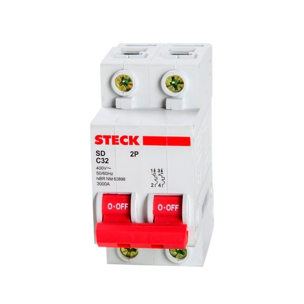 Disjuntor Termomagnético Fixo Bipolar SDD62 C 20A 5 KA/3 KA 220/380VCA DIN