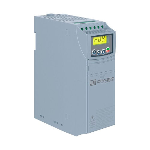 Inversor Frequência CFW300 3,00 CV/2,2 kW Serviço Normal 10A sem Filtro Monofásico/Trifásico com Display LCD 220VCA 50/60 Hz IP20 com IGBT de Frenagem