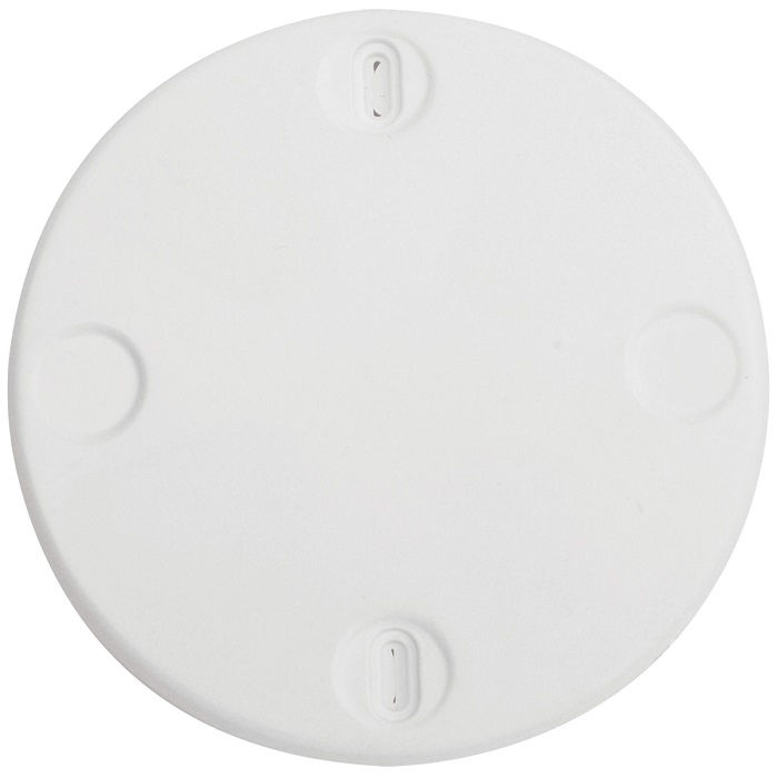 Placa PVC Cega Redonda 4P Branca Linha LUX