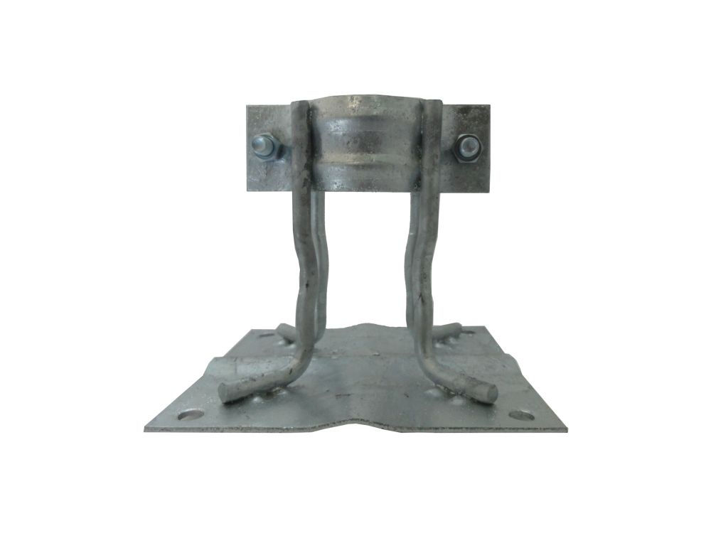 Base Galvanizado a Fogo para Mastro 1.1/2" 4 Furos