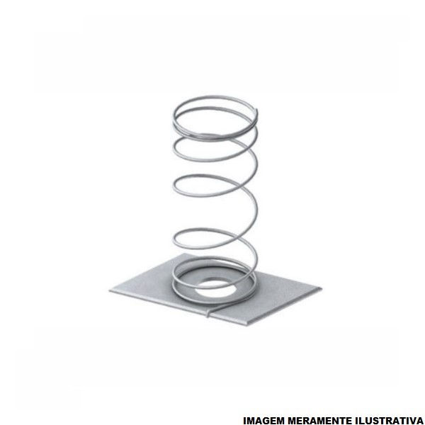 Porca Losangular com Mola Galvanizada Eletrolítica 3/8" com Rosca BSW