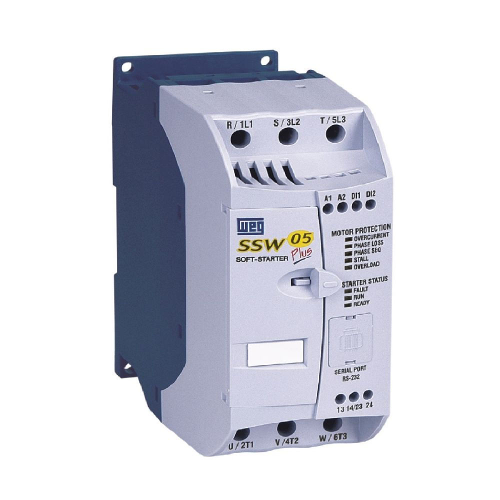SoftStarter SSW05 220/380/440VCA 20/40/40 CV 60A 15/30/30 kW Tensão de Comando 110/220VCA IP20