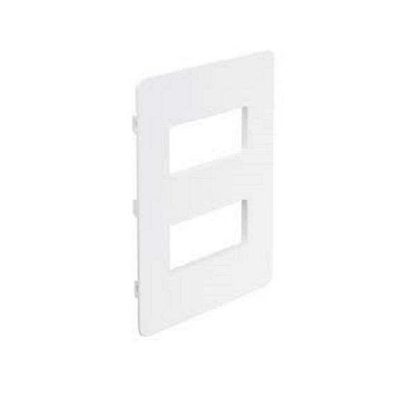 Placa PVC para 2 Módulos Distanciados 4x2 Branca Linha Unno