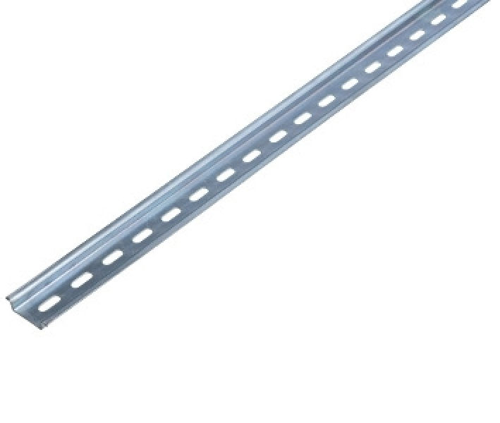 Trilho Fixação Galvanizado Perfurado DIN para Conector SAK /Contator /Disjuntor Barra com 2 M TS35