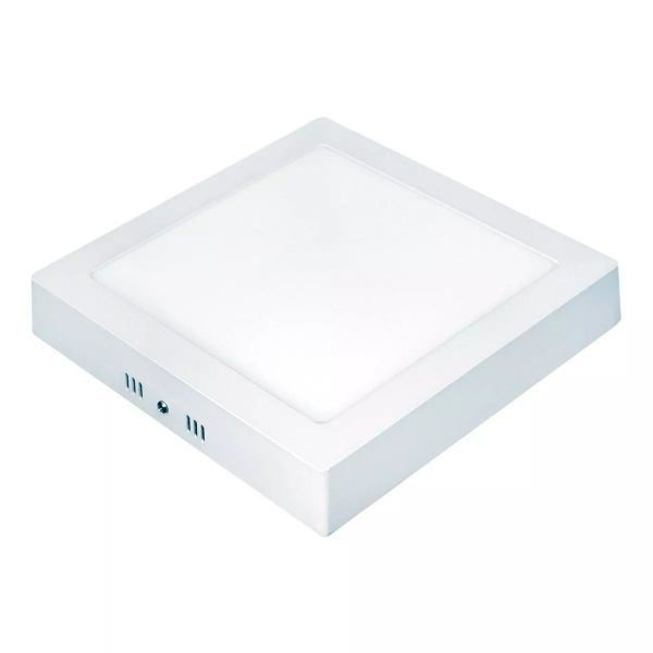 Painel Led Sobrepor 24W Alumínio Branco Quadrado 280x280x24 mm 1680 lm 6500K Bivolt LUX 20.000H