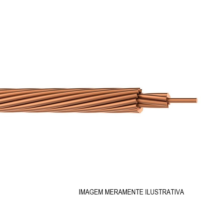 Cabo Cobre NU 19 Fios 1x 150,00 mm² Têmpera Meio Dura 16,25 mm NBR 6524 Classe 2A (1,429 Kg/m)