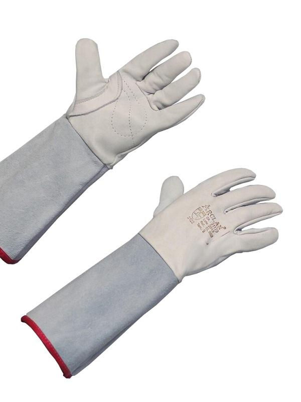 Luva Vaqueta Cano Longo FLEX Tamanho 9 (G) 150 mm Branca Ca 31179