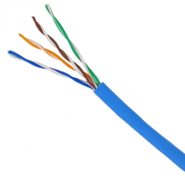 Cabo Cobre Lógico PVC 4 Pares 24 AWG UTP CAT5E CMX Azul Caixa com 305 M