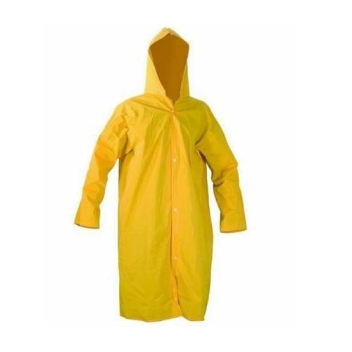 Capa Para Chuva PVC com Forro Amarela Tamanho g Ca 28449 Manga Longa com Capuz