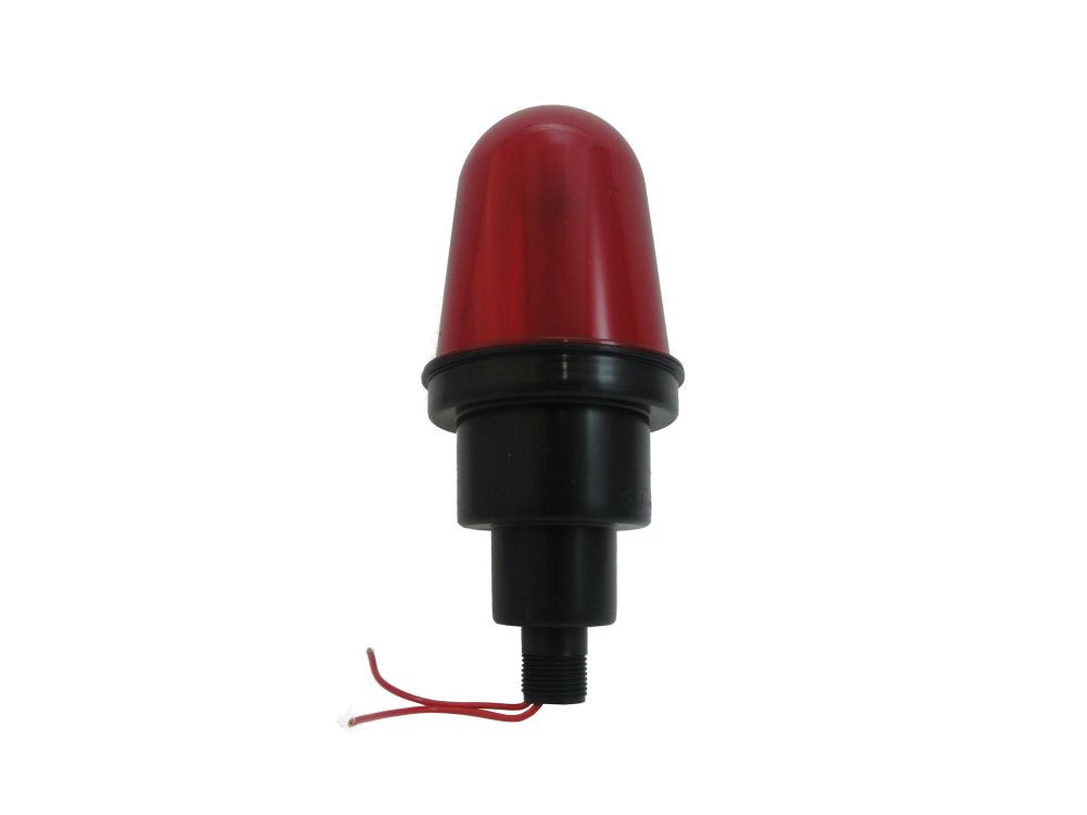 Sinaleiro PVC Topo Simples E27 127/220VCA Vermelho sem Fotocélula