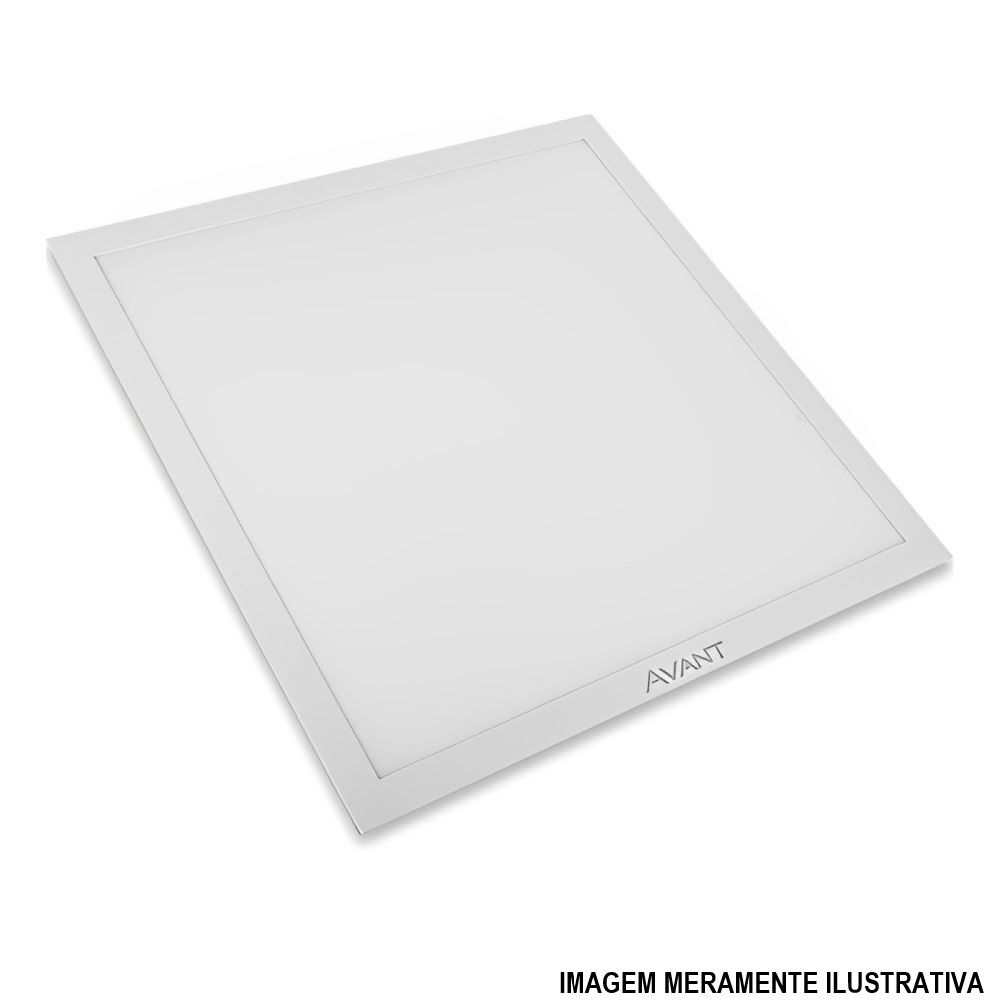 Painel Led Embutir 45W Alumínio Branco Quadrado 620x620x35 mm 3600 lm 4000K Bivolt 25.000H