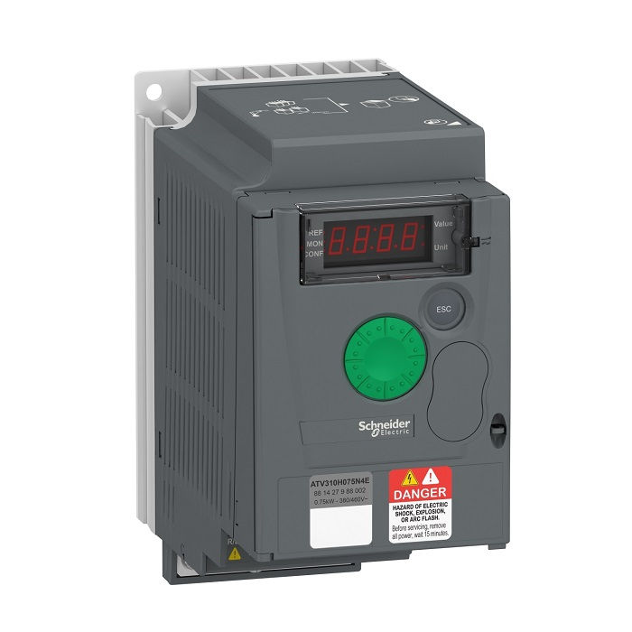 Inversor Frequência ATV310 3,00 CV/2,2 kW Serviço Pesado 7,1A sem Filtro Trifásico com Display LCD 380VCA 50/60 Hz IP20 MODBUS RTU