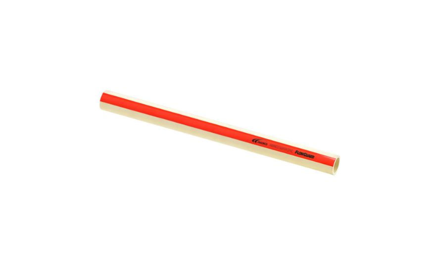 Tubo Super CPVC Soldável 22 mmX3 M Ultratemp Flowguard Branco Linha Vermelha Água Quente
