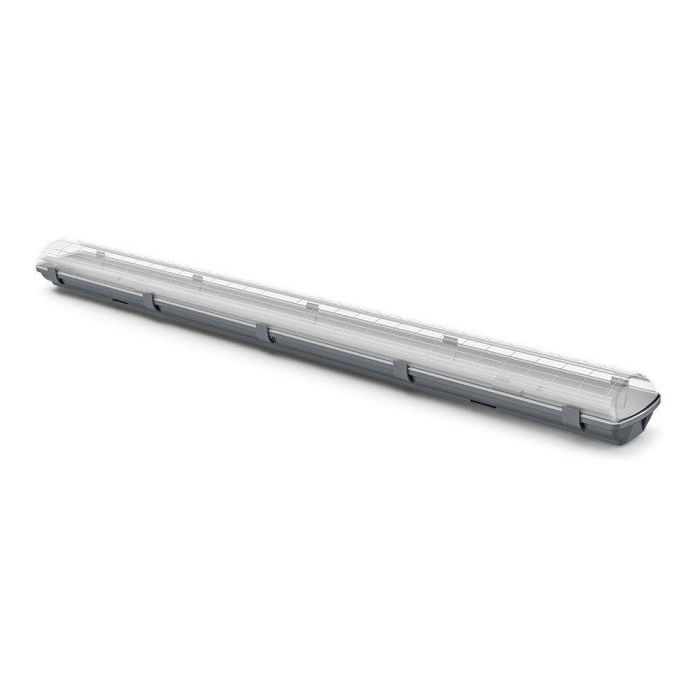 Luminária Industrial Sobrepor Hermética Damp Proof Housing para 2 Lâmpadas T8/T5 120 cm com Soquete G13 e G5 IP65