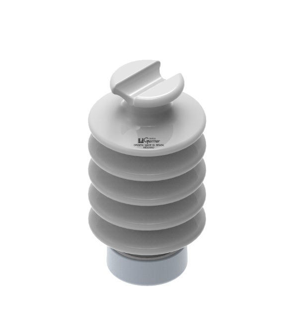 Isolador Pilar Porcelana 25 kV 290x150 mm M20 Cinza