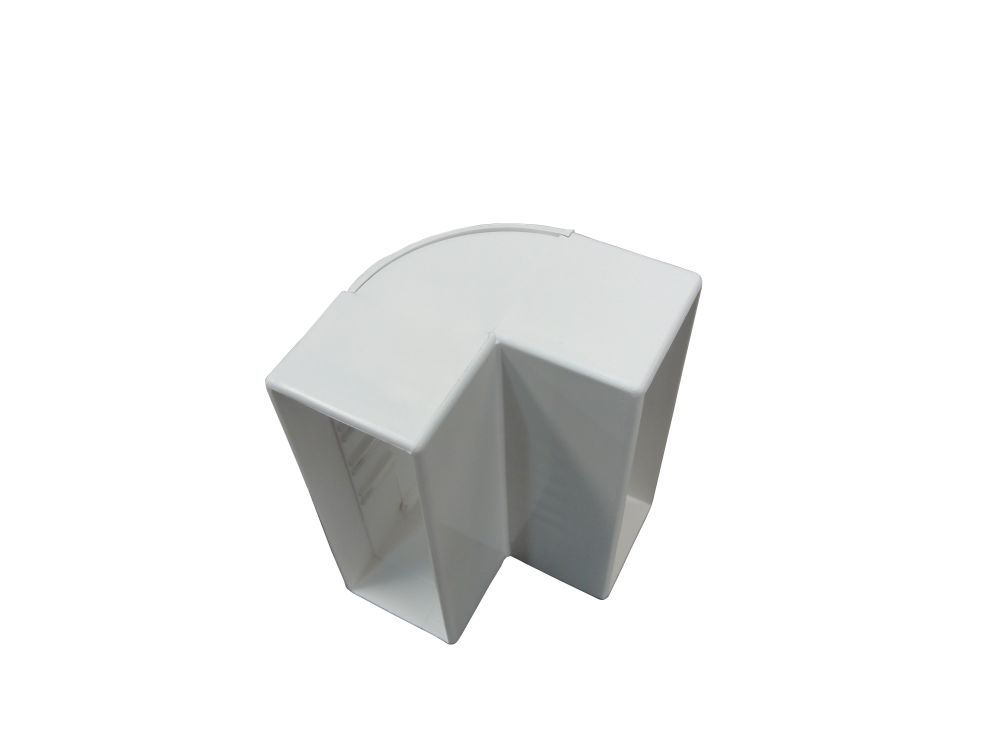 Curva ABS Vertical 90G para Canaleta Dutotec 25 mm Branca Linha Standard