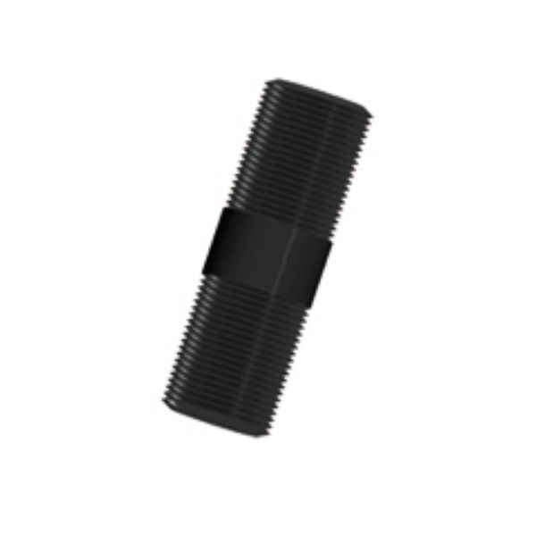Nipel PVC Rosqueável 1/2P para Caixa Medidor Preto com Rosca Paralela (BSP) 150 mm
