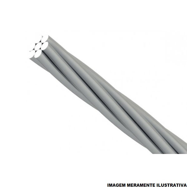 Cabo Alumínio CAA NU 1x 4 AWG Swan ASTM Classe 2 (0,086 Kg/m) => Diam.Nominal 6,36 mm