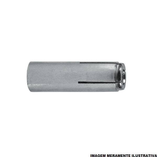 Chumbador Aço Zincado PBI Rosca Interna 1/4"x25 mm com Cone Expansor Interno