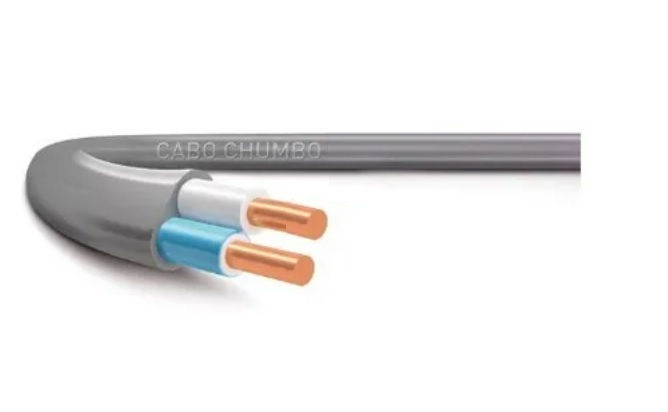 Fio Cobre Isolado PVC 70G 750V 2x 1,50 mm² Plastichumbo Cinza