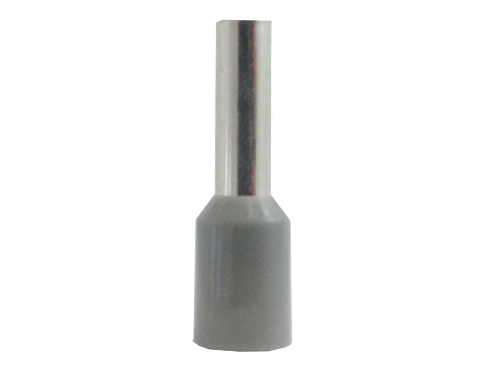 Terminal Cobre Estanhado a Compressão Pino Tubular (Ilhos) Pre-Isolado 4,00 mm² Cinza