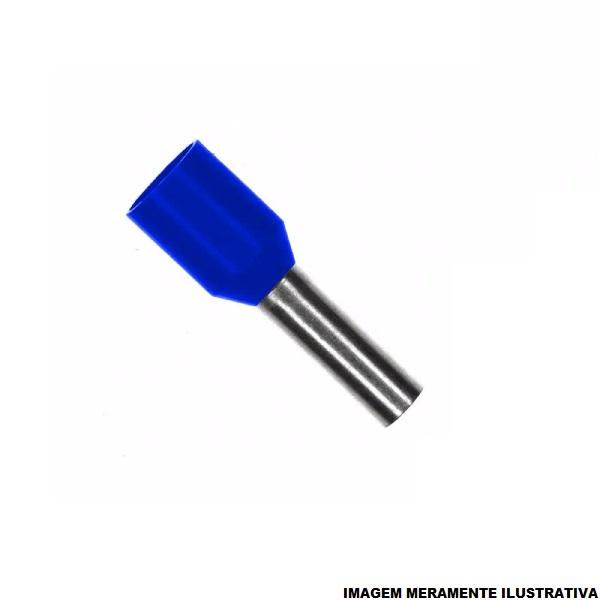 Terminal Cobre Estanhado a Compressão Pino Tubular (Ilhos) Pre-Isolado 2,50 mm² Azul