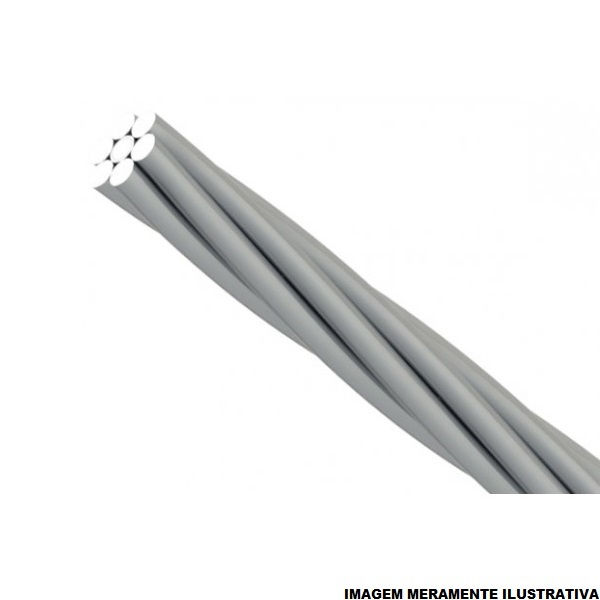 Cabo Alumínio Ca NU 1x 2 AWG Iris ASTM Classe 2 (0,0918 Kg/m) => Diam.Nominal 7,41 mm