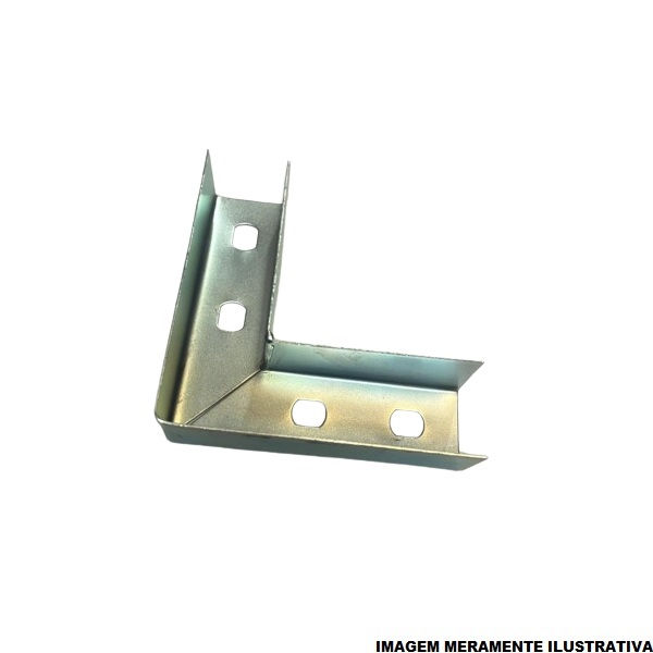 Emenda L Galvanizada Eletrolítica Interna 38x38 mm para Perfilado